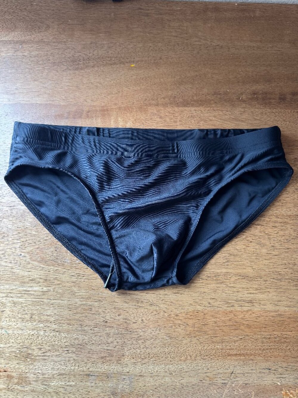 Todd Sanfield Swim Brief Mens Small Black Onyx Sand Deep Swimsuit Solid NEW